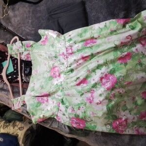 Torrid green and pink dress